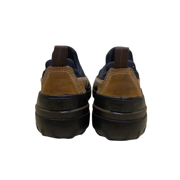 Clarks Men’s Brown & Black Leather Waterproof Slip-On Outdoor Shoes Size 7M main image 8